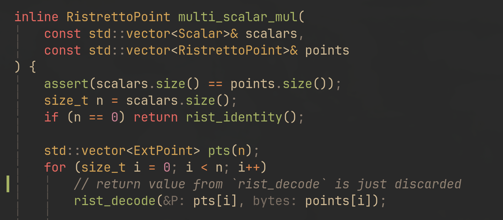 Ignored rist_decode return value in multi_scalar_mul
