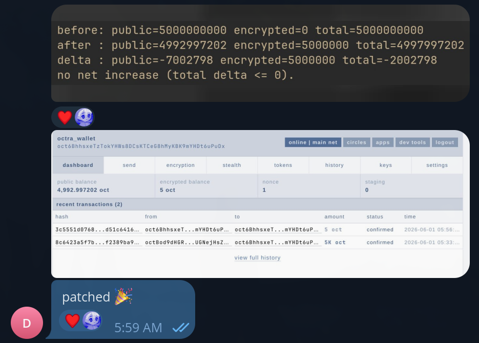 Exploit failing against the patched mainnet node