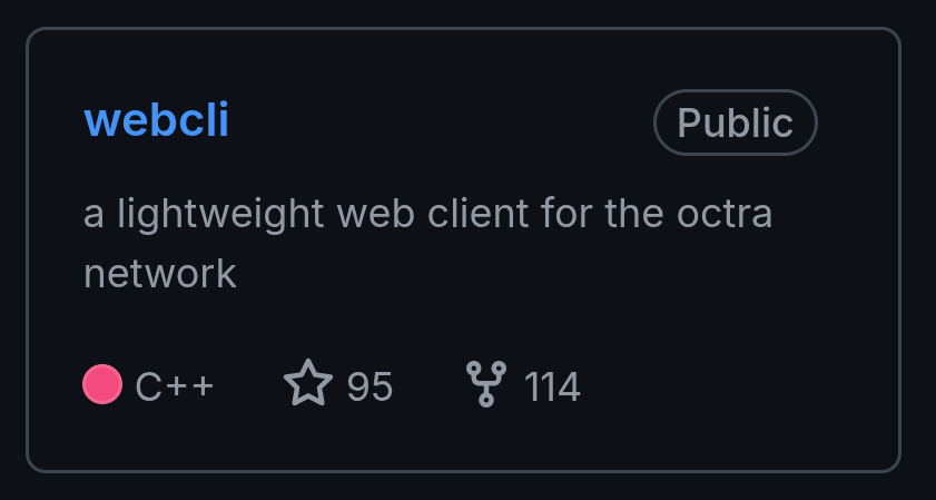 Octra webcli wallet interface